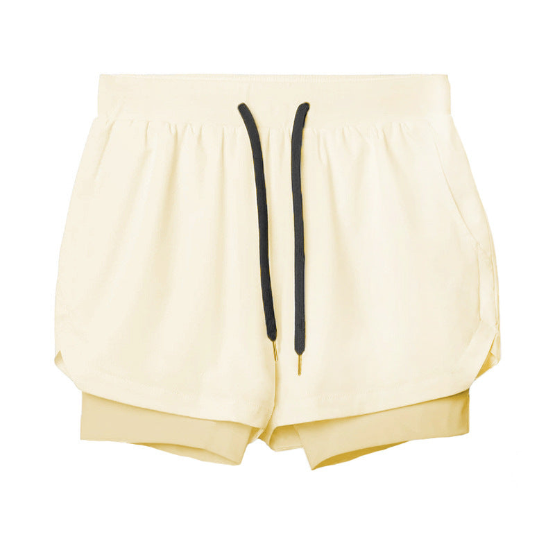 Men's Quick-Dry Fitness Shorts Double-Layer Athletic Design