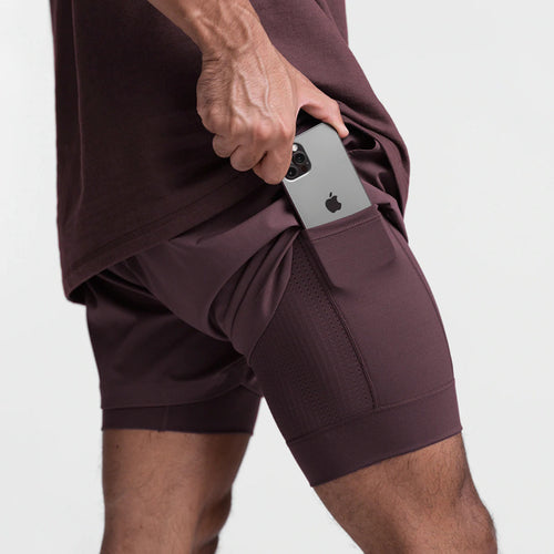 Men's Quick-Dry Fitness Shorts Double-Layer Athletic Design